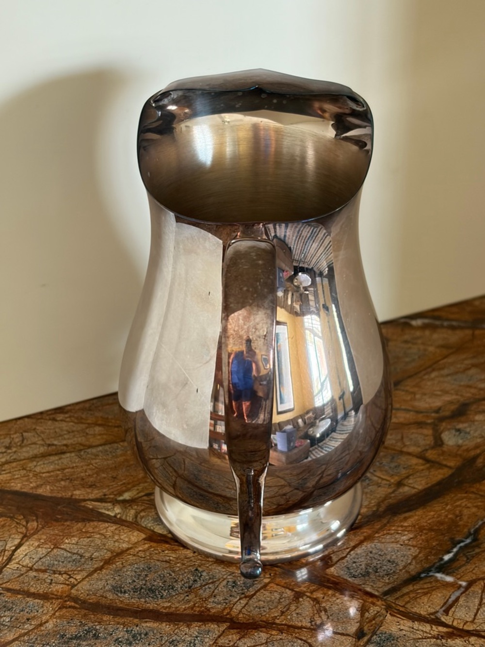 Vintage Silver Plate Newport Water Pitcher w/Ice Lip by Gorham YB300- Circa 1950 - Picture 6 of 9